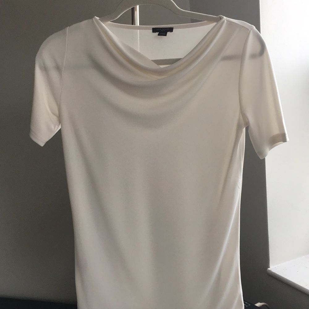 Ann Taylor Matte Jersey cowl neck top